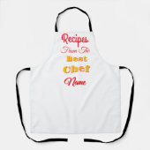 Die Rezepte des besten Koch in Weiß personalisiere Schürze (Vorderseite)