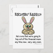 Die Rezession muss irgendwann enden Postkarte (Vorne/Hinten)