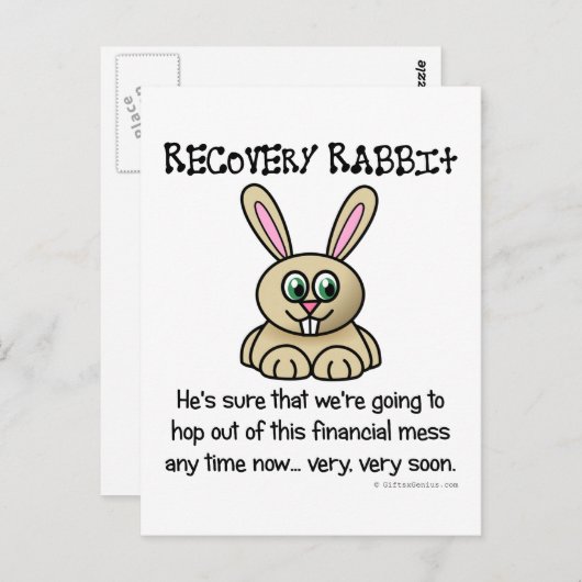 Die Rezession muss irgendwann enden Postkarte (Vorne/Hinten)