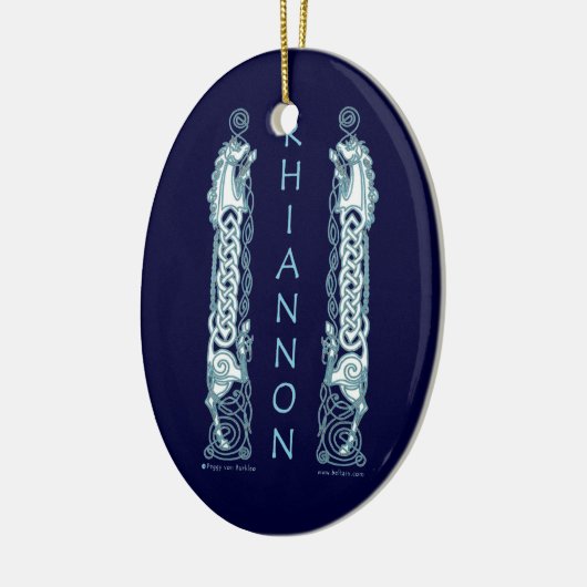 Die Rhiannon Pferdeceltic-Verzierung Keramikornament (Links)