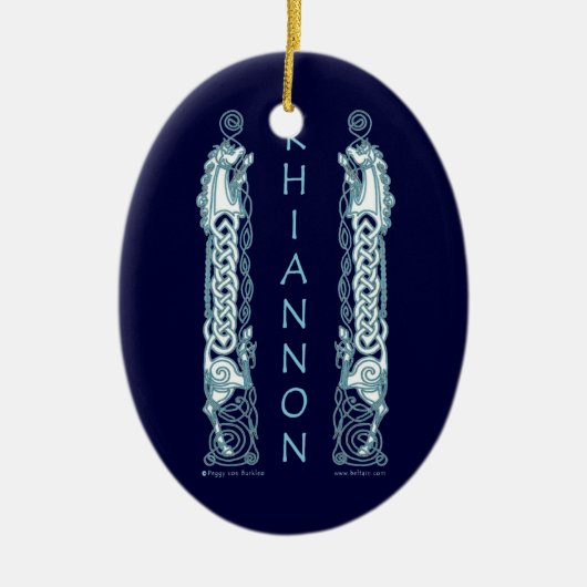 Die Rhiannon Pferdeceltic-Verzierung Keramikornament (Vorne)