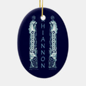 Die Rhiannon Pferdeceltic-Verzierung Keramikornament (Hinten)