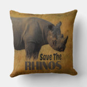 Die Rhinos gerettet Kissen (Rückseite)