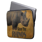 Die Rhinos gerettet Laptopschutzhülle (Vorderseite Links)