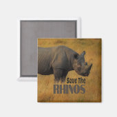 Die Rhinos gerettet Magnet (Vorderseite/Rückseite)