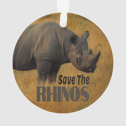 Die Rhinos gerettet Ornament (Rückseite)