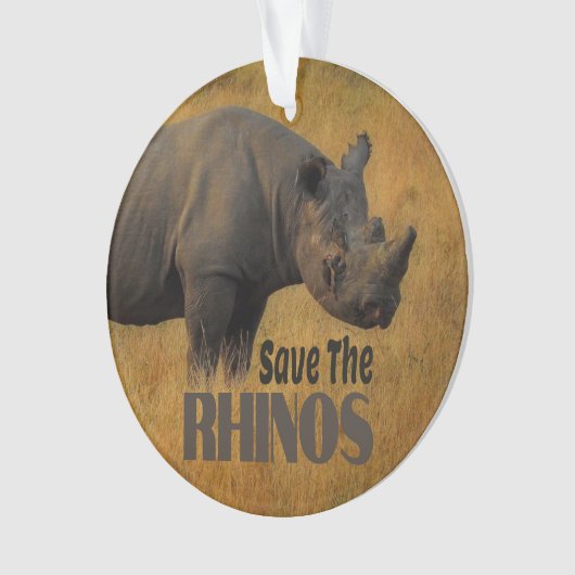Die Rhinos gerettet Ornament (Vorderseite)
