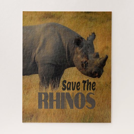 Die Rhinos gerettet Puzzle (Vertikal)