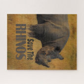 Die Rhinos gerettet Puzzle (Horizontal)