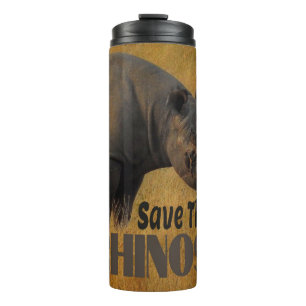 Die Rhinos gerettet Thermosbecher