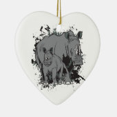 Die Rhinos Keramikornament (Rechts)