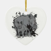 Die Rhinos Keramikornament (Vorne)