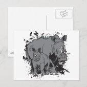 Die Rhinos Postkarte (Vorne/Hinten)