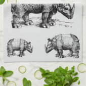 Die Rhinozeros   Geschirrtuch (Gefaltet)