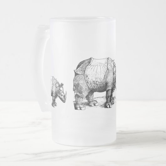Die Rhinozeros        Mattglas Bierglas (Vorderseite Links)