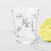Die Rhinozeros Schnapsglas (Rückseite)