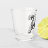 Die Rhinozeros Schnapsglas (Links)