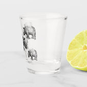 Die Rhinozeros Schnapsglas (Rechts)