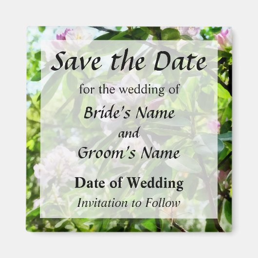 Die Rhododendren sind Save the Date im Blut Magnet (Vorne)