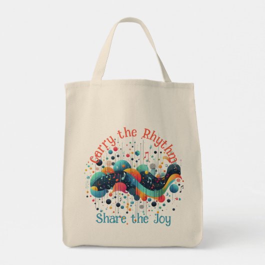 Die Rhythm Tote Tasche tragen (Rückseite)