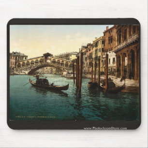 Die Rialto Brücke, Klassiker Photochro Venedigs, Mousepad