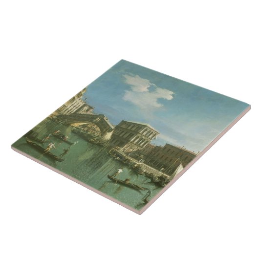 Die Rialto Brücke, Venedig Fliese (Seite)