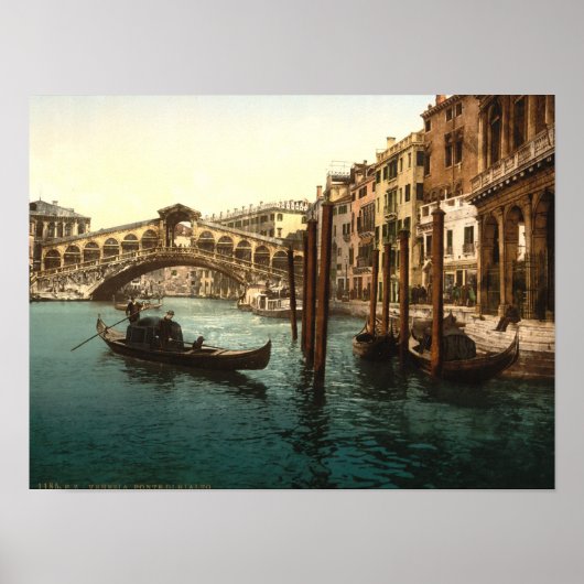 Die Rialto-Brücke Venedig Italien Grand Canal Poster (Vorne)