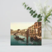 Die Rialto-Brücke Venedig Italien Grand Canal Postkarte (Stehend Vorderseite)