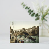 Die Rialto-Brücke Venedig Italien Grand Canal Postkarte (Stehend Vorderseite)