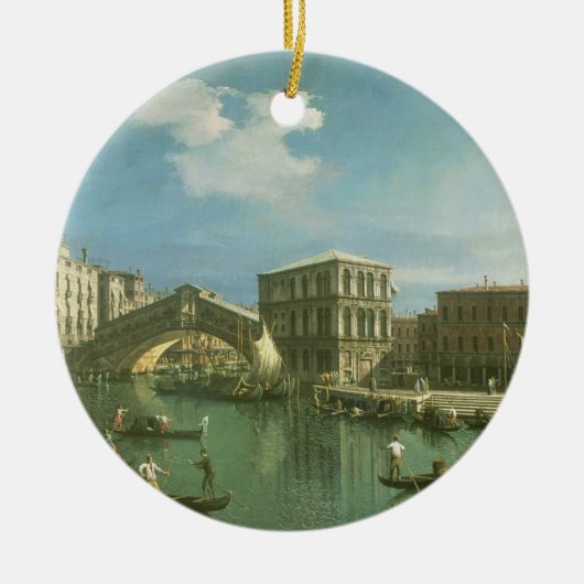 Die Rialto Brücke, Venedig Keramik Ornament (Vorne)