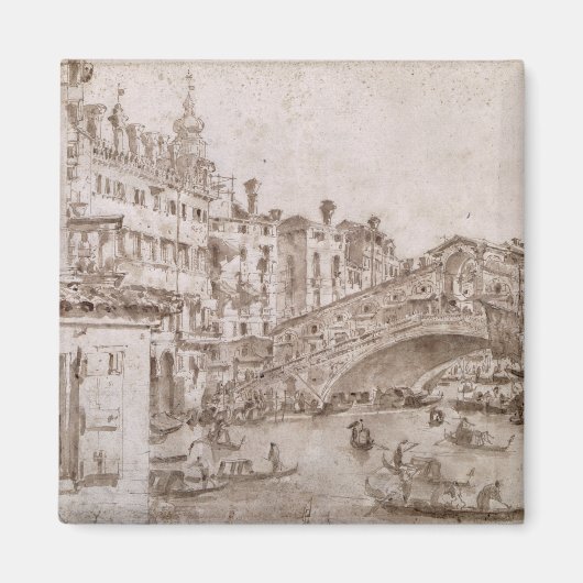 Die Rialto-Brücke, Venedig Magnet (Vorne)