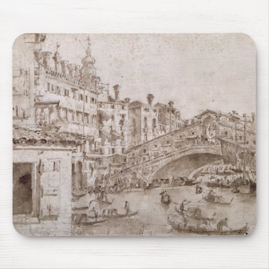 Die Rialto Brücke, Venedig Mousepad (Vorne)