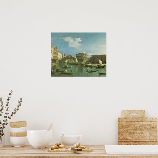 Die Rialto-Brücke, Venedig Poster (Küche)