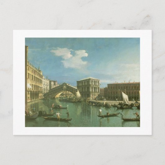 Die Rialto-Brücke, Venedig Postkarte (Vorderseite)