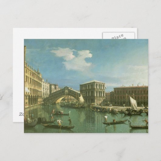 Die Rialto-Brücke, Venedig Postkarte (Vorne/Hinten)