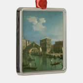 Die Rialto Brücke, Venedig Silbernes Ornament (Rechts)