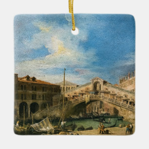 Die Rialto-Brücke von Süden über Canaletto Keramikornament