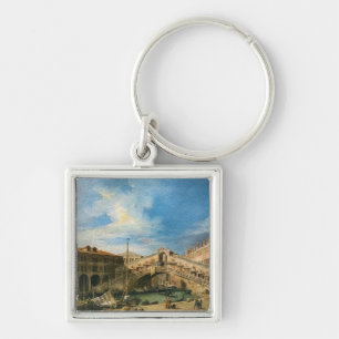 Die Rialtobrücke von Süden von Canaletto Schlüsselanhänger