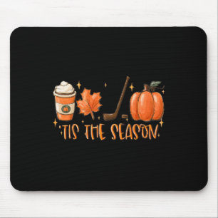 Die richtige Jahreszeit Hockey-Latte Blätter Hallo Mousepad
