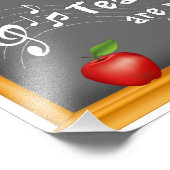 Die richtige Note mit Musiklehrern Fotodruck (Ecke)