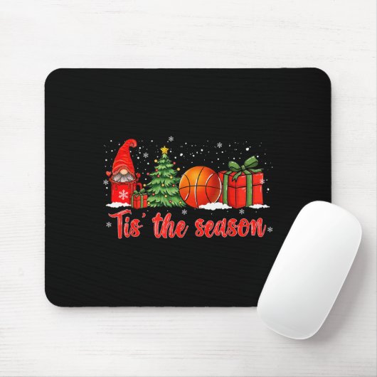 Die richtige Saison Basketball Kaffee Weihnachtsba Mousepad (Mit Mouse)