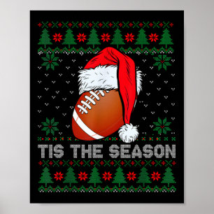 Die richtige Saison Football Lustiges Weihnachten Poster