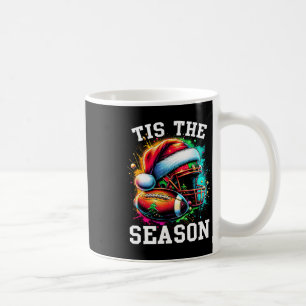 Die richtige Saison Football-Mama Weihnachten Sant Kaffeetasse