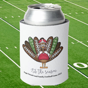 Die richtige Saison Thanksgiving Football Truthahn Dosenkühler