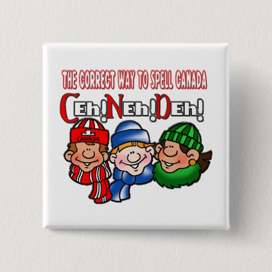 Die richtige Schreibweise für Kanada Spaß Button (Vorderseite)