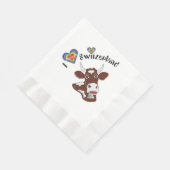 Die richtige Serviette zum Fondue oder Raclette (Ecke)