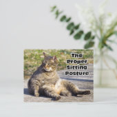 Die richtige Sitzhaltung Postkarte (Stehend Vorderseite)