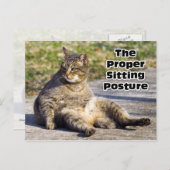 Die richtige Sitzhaltung Postkarte (Vorne/Hinten)