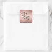 Die richtige Zeit Quadratischer Aufkleber (Tasche)