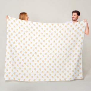 Die richtige Zeit zum Funkeln Weihnachtsbogen Gold Fleecedecke